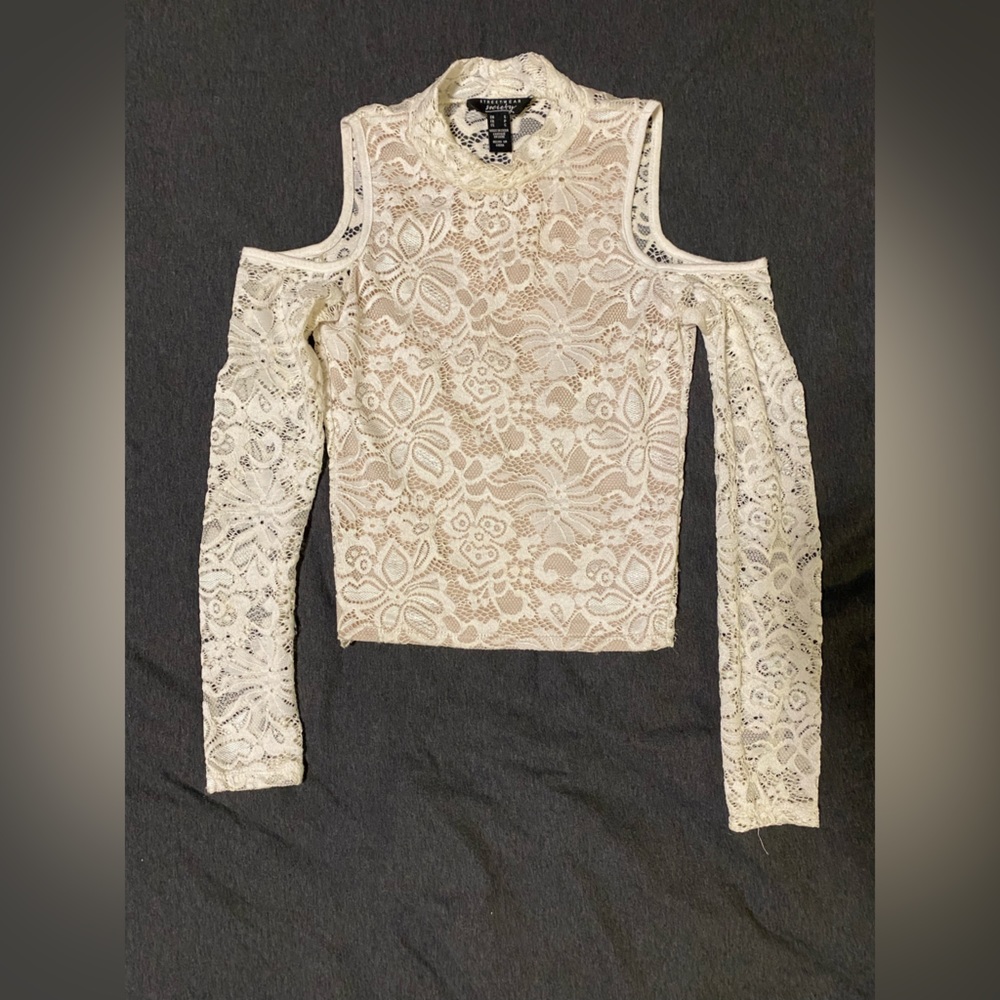 Cold Shoulder Lace Top